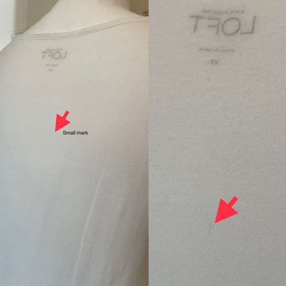 Ann Taylor Loft Off-White Ruffle See Through Tank Top Women’s XS - Picture 6 of 14